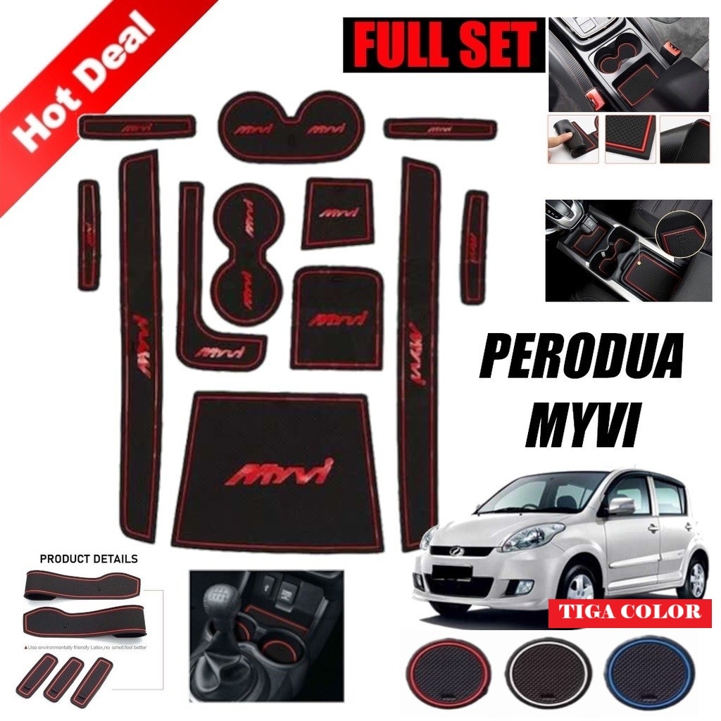 Perodua Myvi Old Slot Mat Storage Organizer Anti Slip Mat Rubber Dash ...