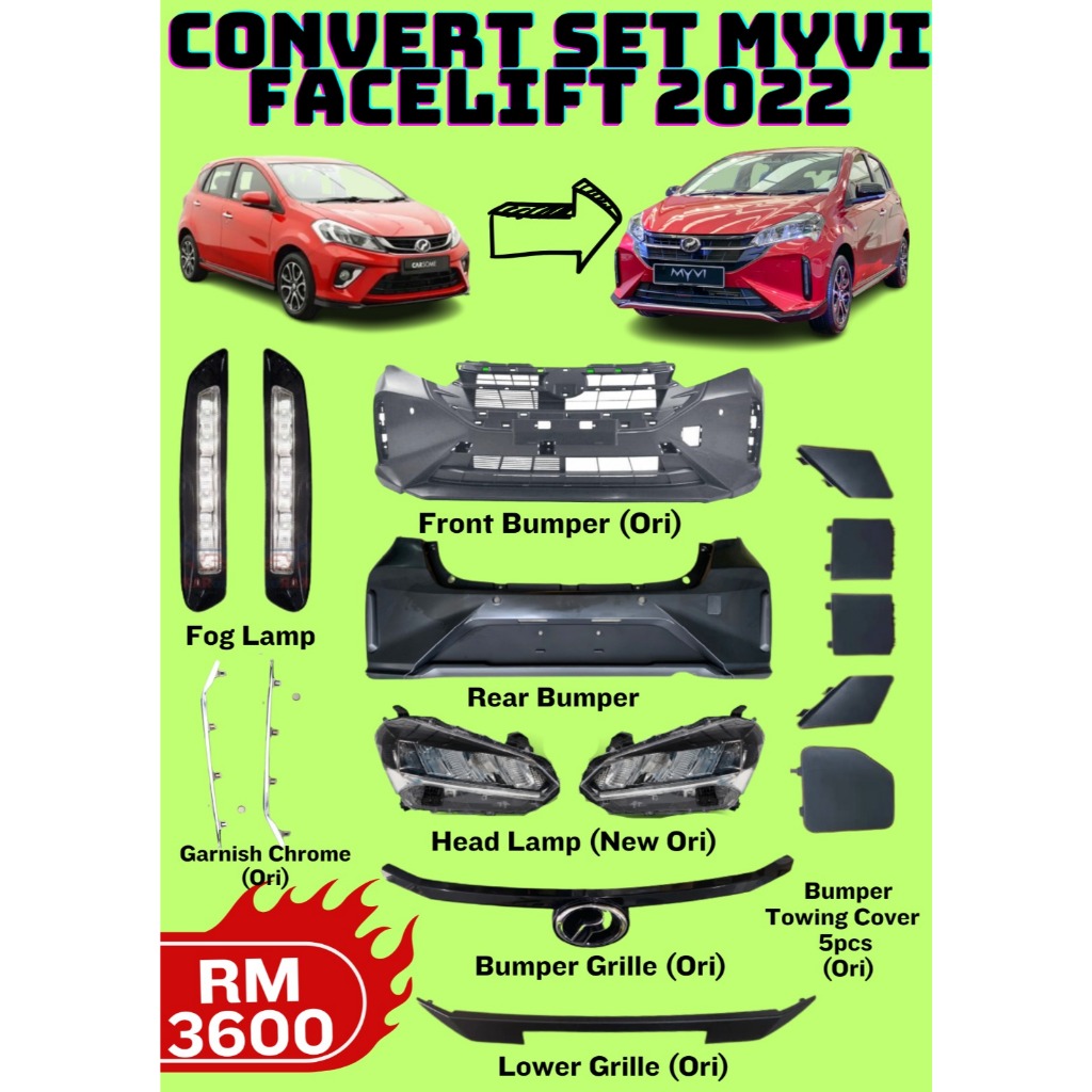 Fastlink Set Original Combo Convert Myvi G3 2018 To Myvi Facelift 2022 ...