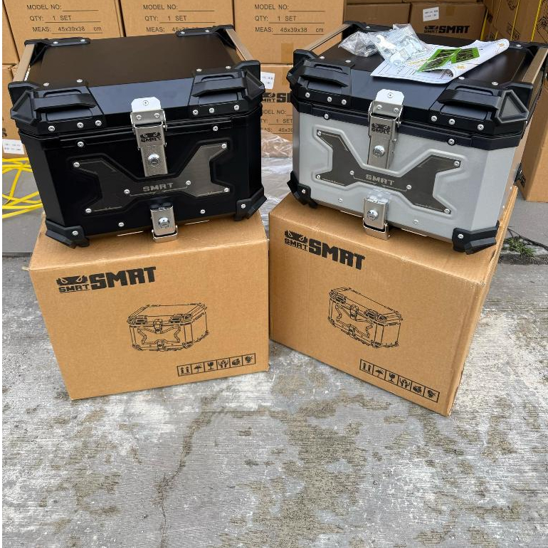 SMRT Aluminium Top Box Motorcycle Storage Box 45 Liter 45L Siap ...