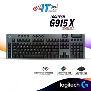 Logitech G915 X / G915 X TKL LIGHTSPEED Wireless Low-Profile Gaming Keyboard with GL Switches, LIGHTSYNC RGB