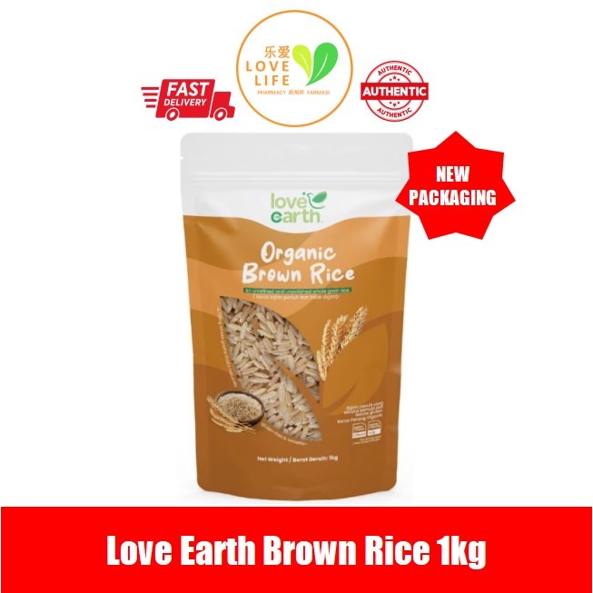 Love Earth Organic Brown Rice 1kg | Shopee Malaysia
