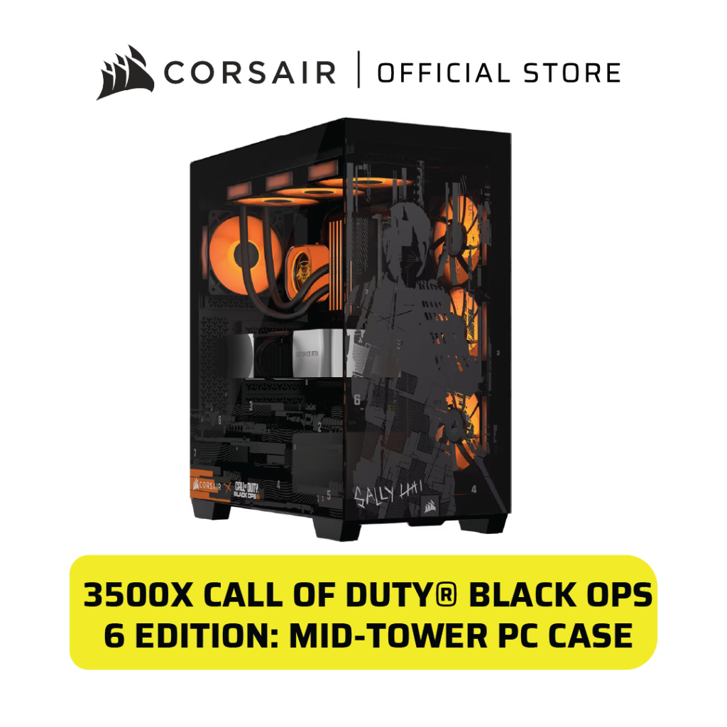 CORSAIR 3500X Call of Duty OPS 6 Edition Mid-Tower PC Case - Black ...