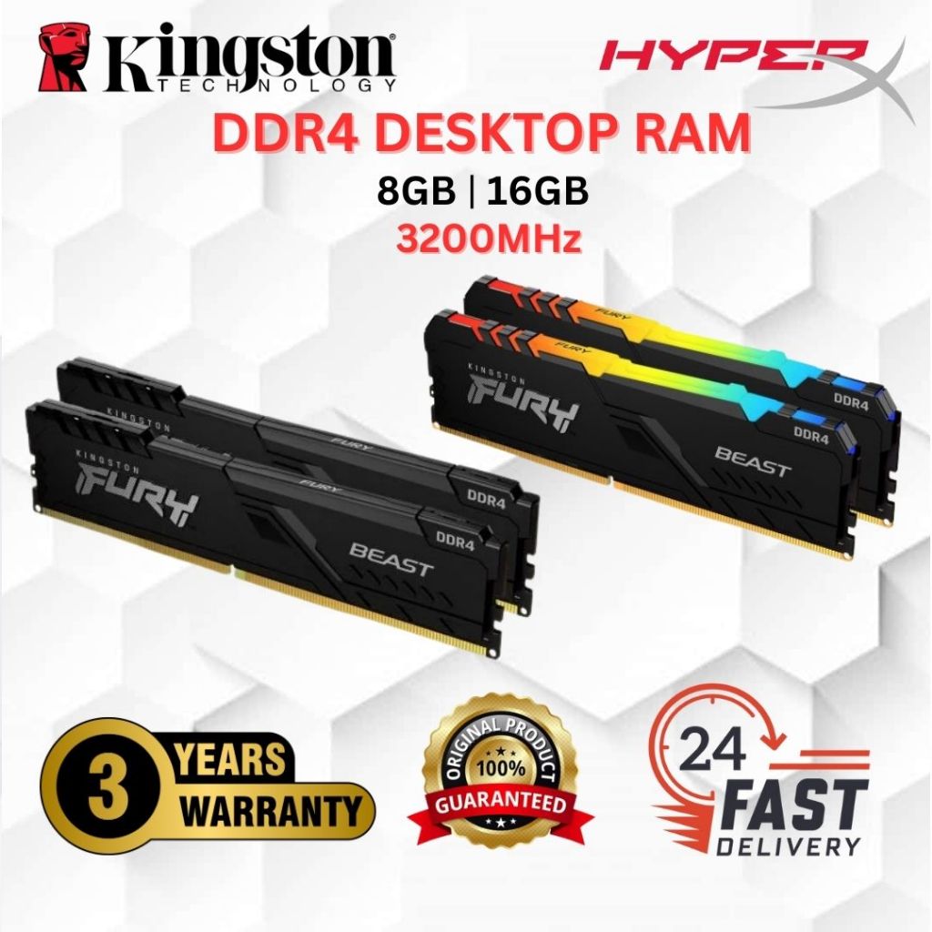 Ddr5 Xmp Hyperx Fury 2666mhz Overclock Kingston FURY Beast 16GB