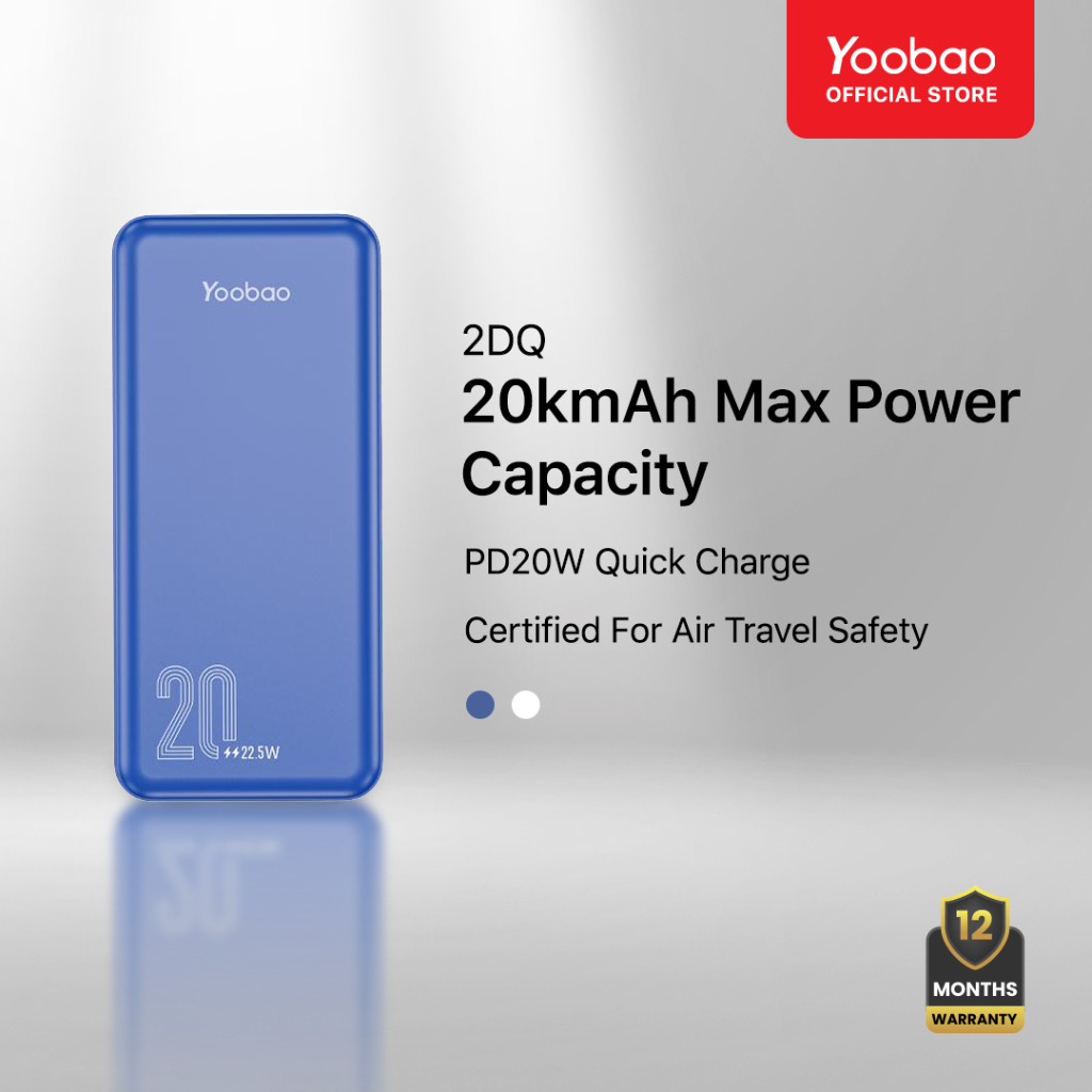 Yoobao Powerbank 2D/2DQ 20000mAh 10W/ 22.5W Support PD/SCP/FCP/QC3.0 ...