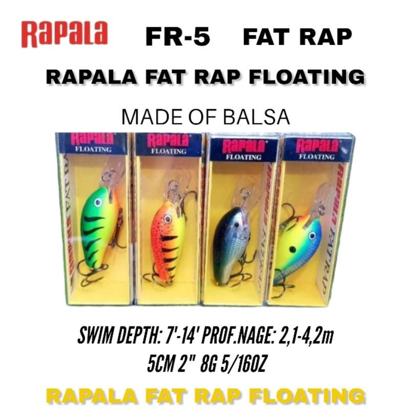 Rapala Deep Rattlin Fat Rap – Esca Da Crankbait 7 Cm 20 G Per Traina E Lancio, Affonda Fino A 4 Metri, Prodotto In Estonia