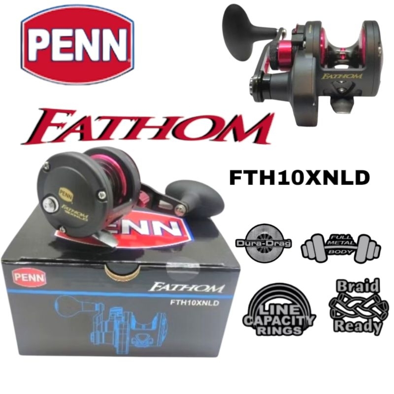 PENN FATHOM FTH10XNLD OVERHEAD FISHING REEL (RIGHT HANDLE) | Shopee ...