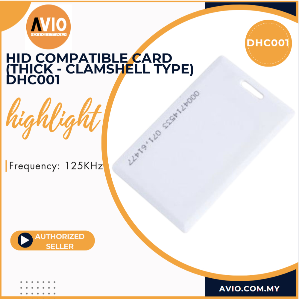Compatible HID RFID ID EM 125KHz Thick Card Different Numbering for ...