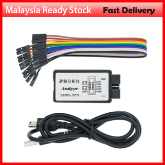Logic Analyzer 24MHz Logic Analyzer Device USB Logic Analyzer Device Set Mini Digital Pocket Size 8 Channel Input Memory