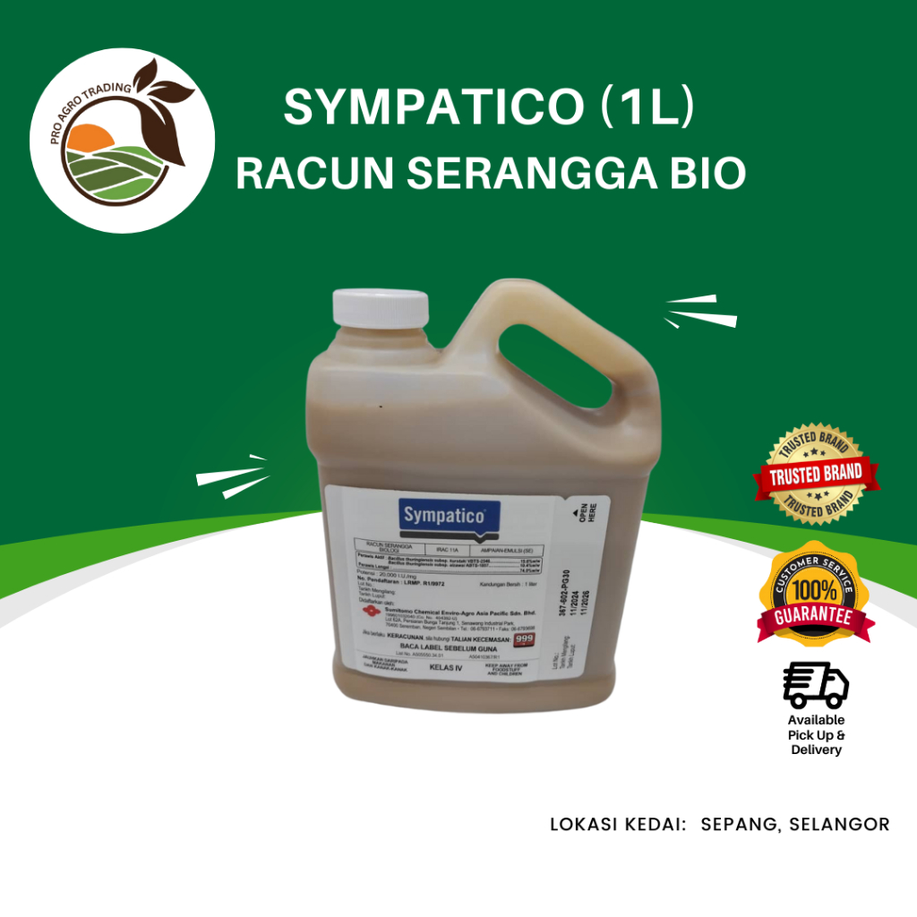 SYMPATICO Bacillus thuringiensis (1L) - Racun Serangga Bio, Ulat ...
