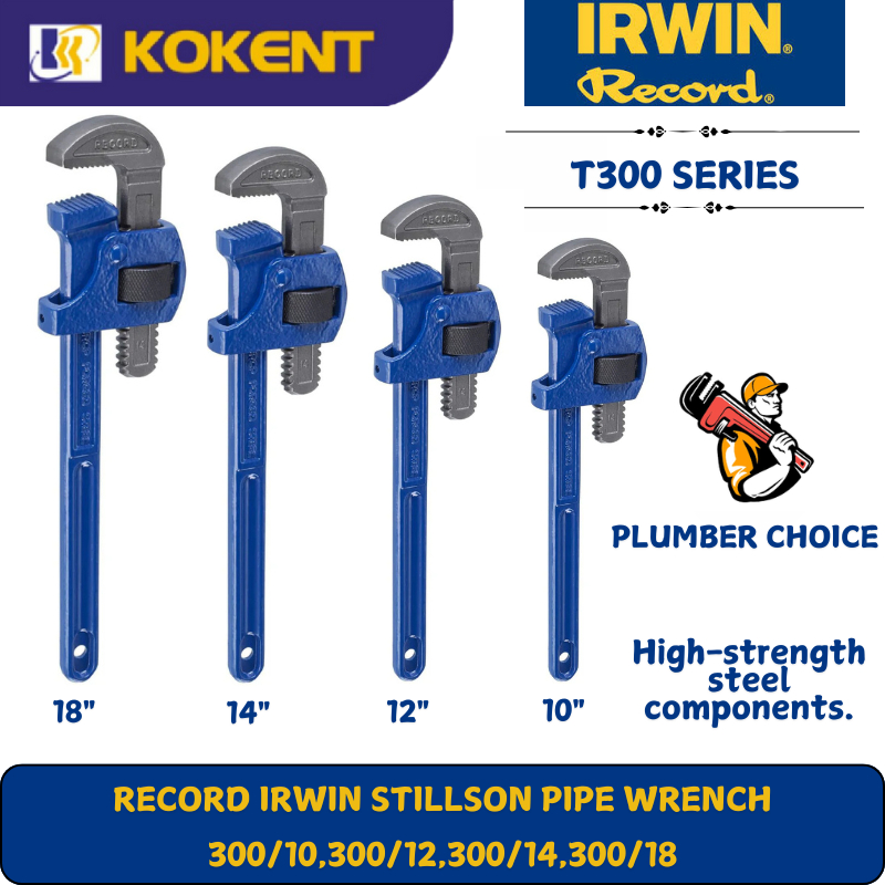 RECORD IRWIN STILLSON PIPE WRENCH 300/10,300/12,300/14,300/18 | Shopee ...