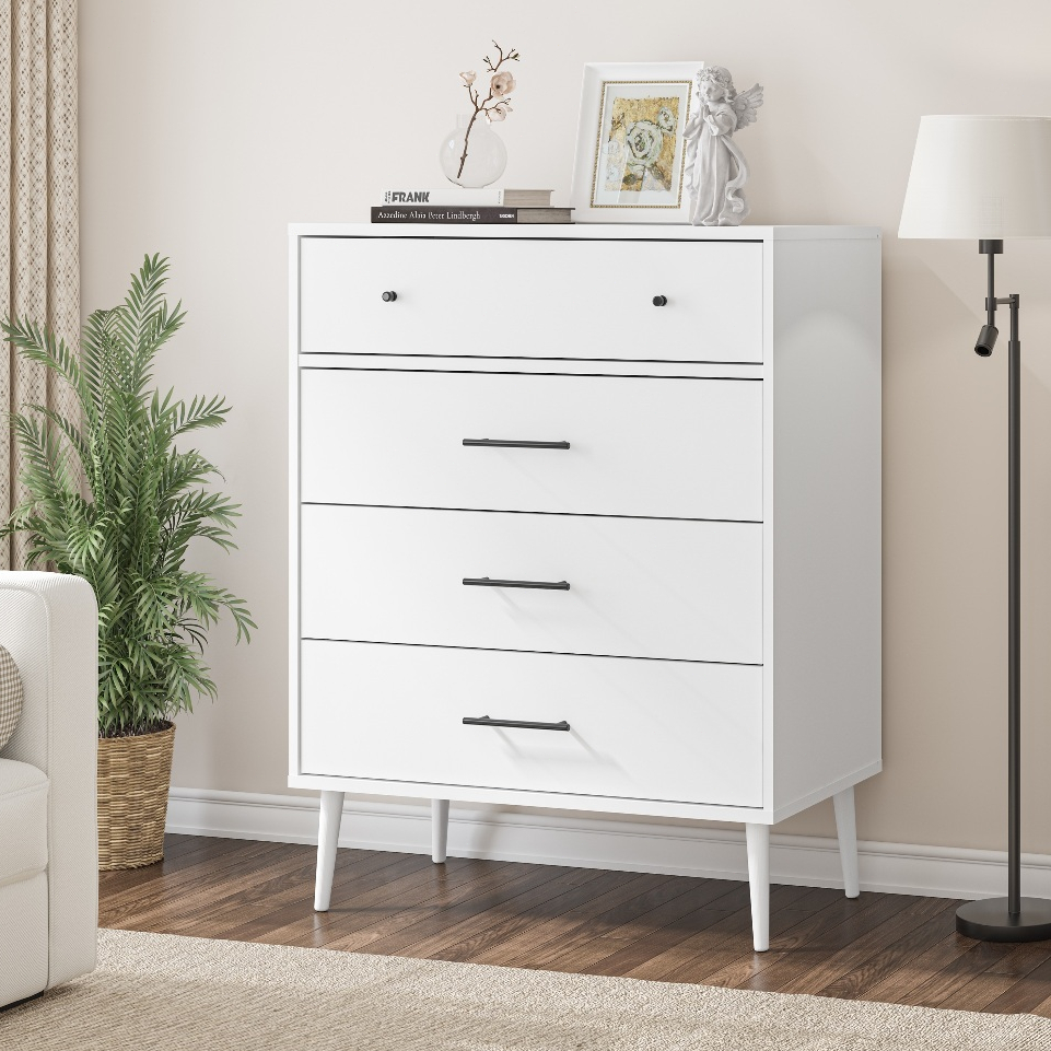 deTrend 4 Layer Drawer Dresser for Bedroom,Chests of Drawers with Solid ...