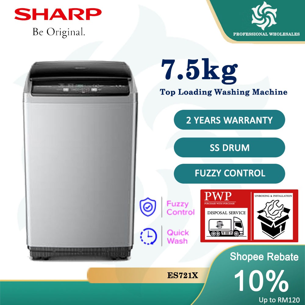 【LOWEST PRICE】SHARP 7.5KG/8.5KG/9.5KG/10.5KG/12.5KG/15.5KG/20KG FULLY ...