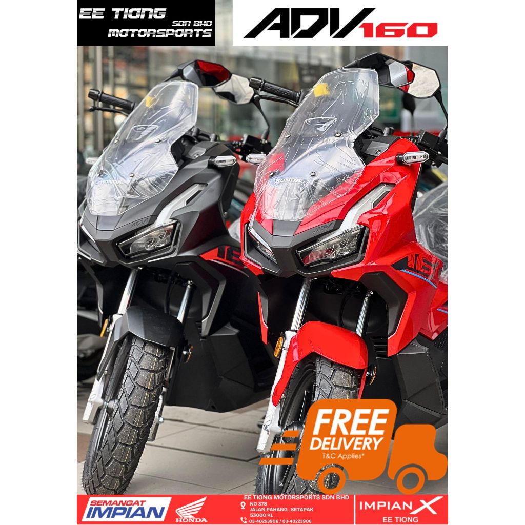 HONDA ADV160 LASTEST COLOR MATT BLACK RED / RED *(NEW-UNREGISTER) 2025 ...
