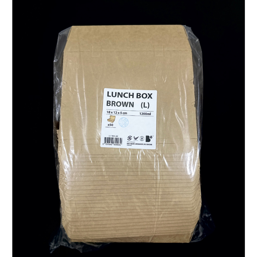 PAPER LUNCH BOX 50PCS/(L) / (BROWN) | Shopee Malaysia
