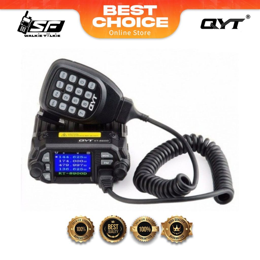 MOBILE RIG QYT KT-8900D QUAD DISPLAY DUAL BAND MOBILE RIG 25W | Shopee ...