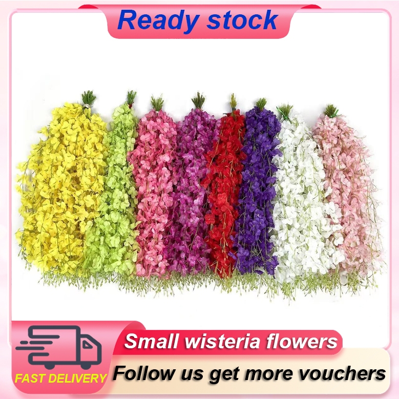 24pcs 60cm/Piece Artificial Fake Wisteria Vine Ratta Hanging Garland ...