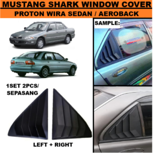 Proton Wira Window Cover Rear Side Triangle Mirror Protector Mastang ...
