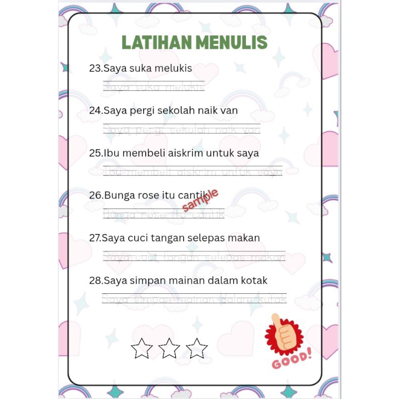 [PDF] Worksheet Latihan Menulis Prasekolah | 50 Pages Printable ...
