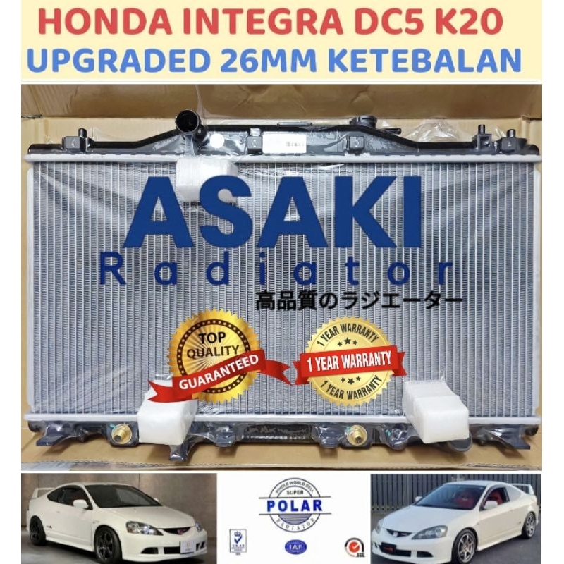 Honda Integra DC5 Radiator 26mm Double layer Auto/Manual High quality ...