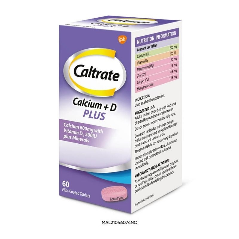 EXP 03/2026 CALTRATE 600+D PLUS (100'S) | Shopee Malaysia