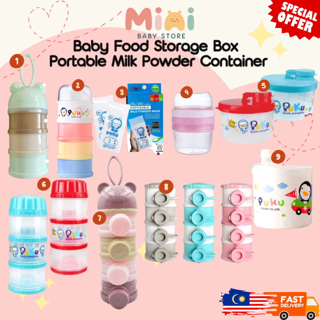 Baby Formula Dispenser, Portable Milk Powder Dispenser Container, Baby ...