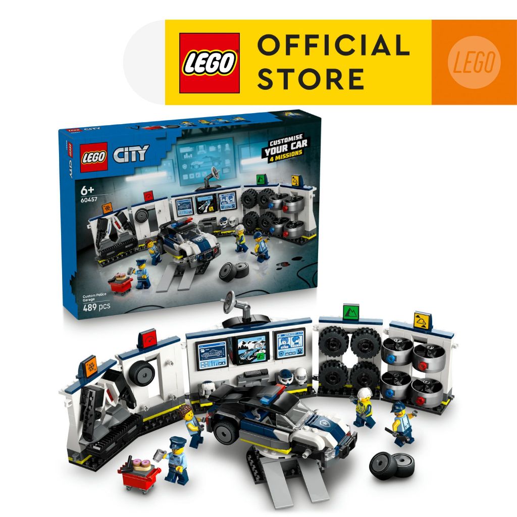 LEGO City 60457 Custom Police Car Garage (489 Pieces) | Shopee Malaysia