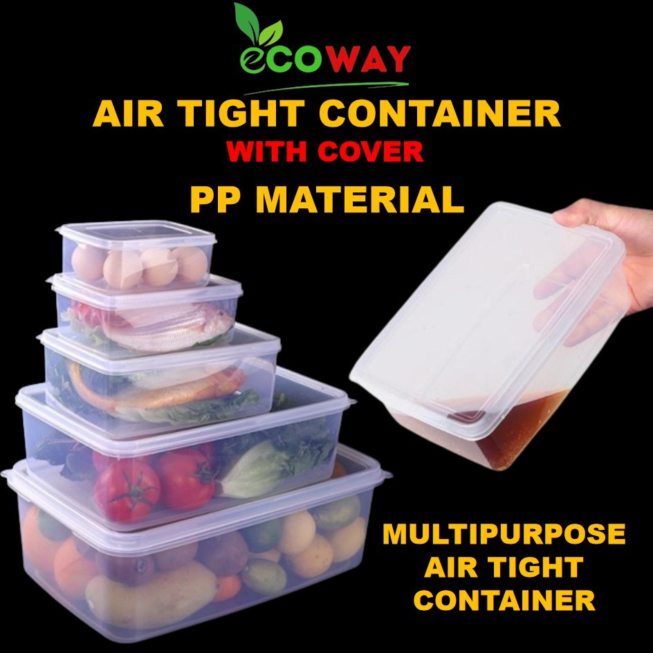 Air Tight Food Grade Refrigerator Plastic Storage /Transparent PP ...