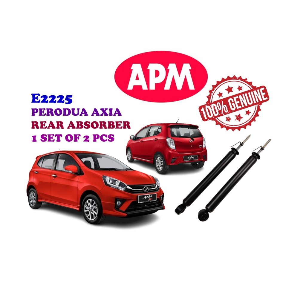 Perodua Axia APM (Gas) Rear Absorber E2225 (1Set Of 2 PCS) | Shopee ...