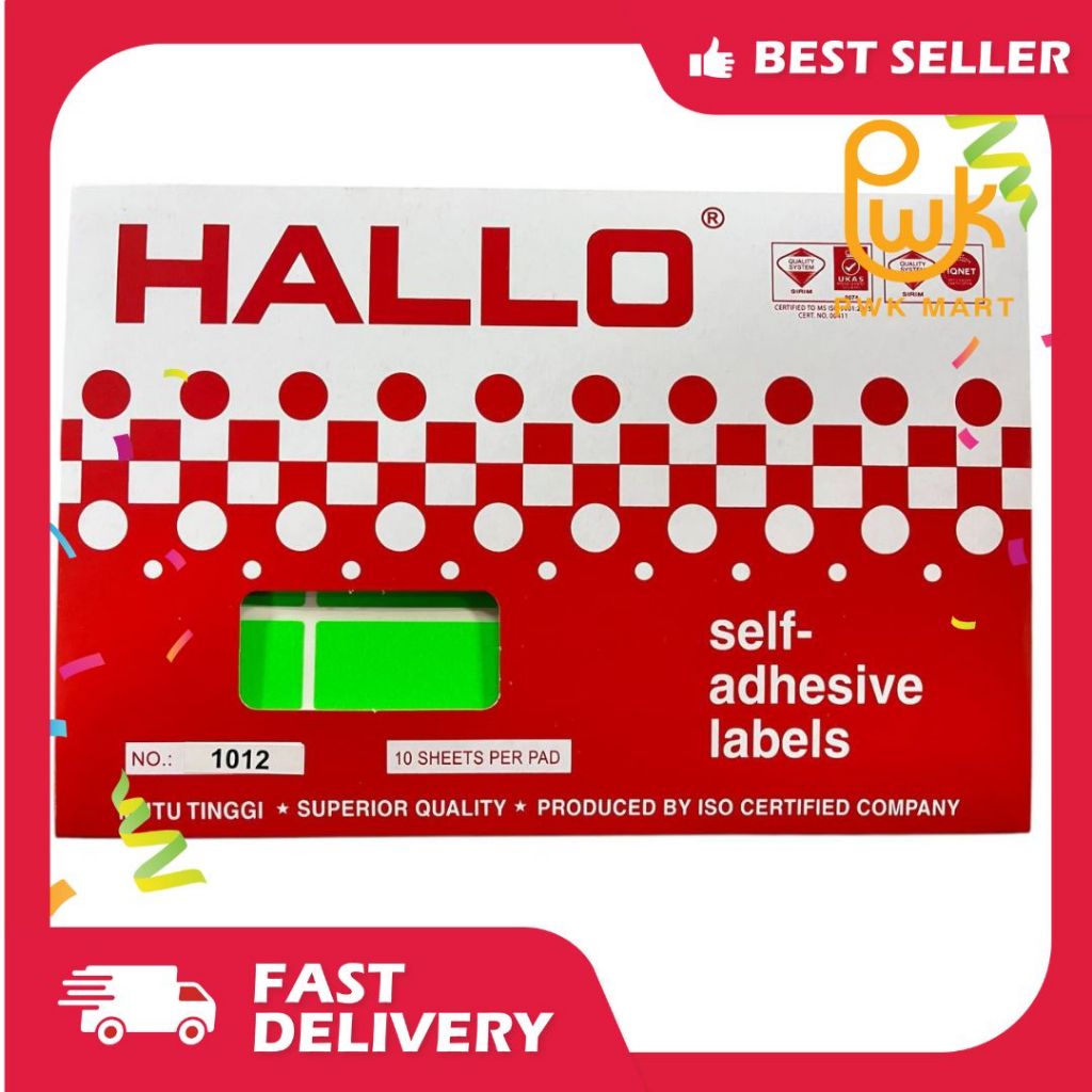🔥READY STOCK🔥100% ORIGINAL🔥 Hallo Self Adhesive Sticker Label ...