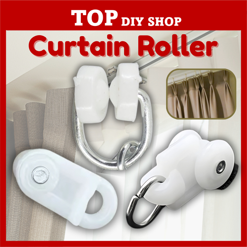 Curtain Rail Roller Roda Rel Jenis Lama Roller Hook [Roller For Old ...