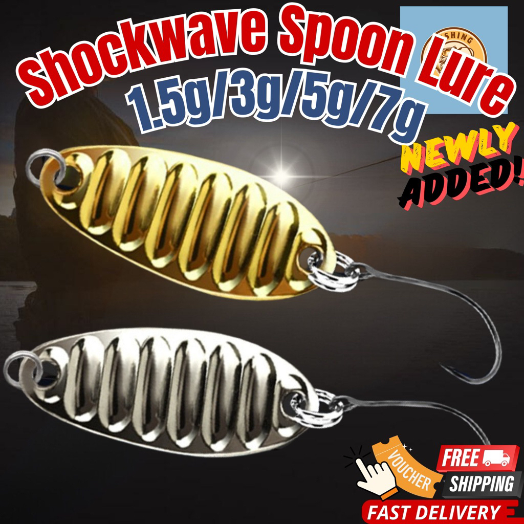 【Shockwave】Micro Spoon lure fishing bait umpan casting haruan sebarau ...