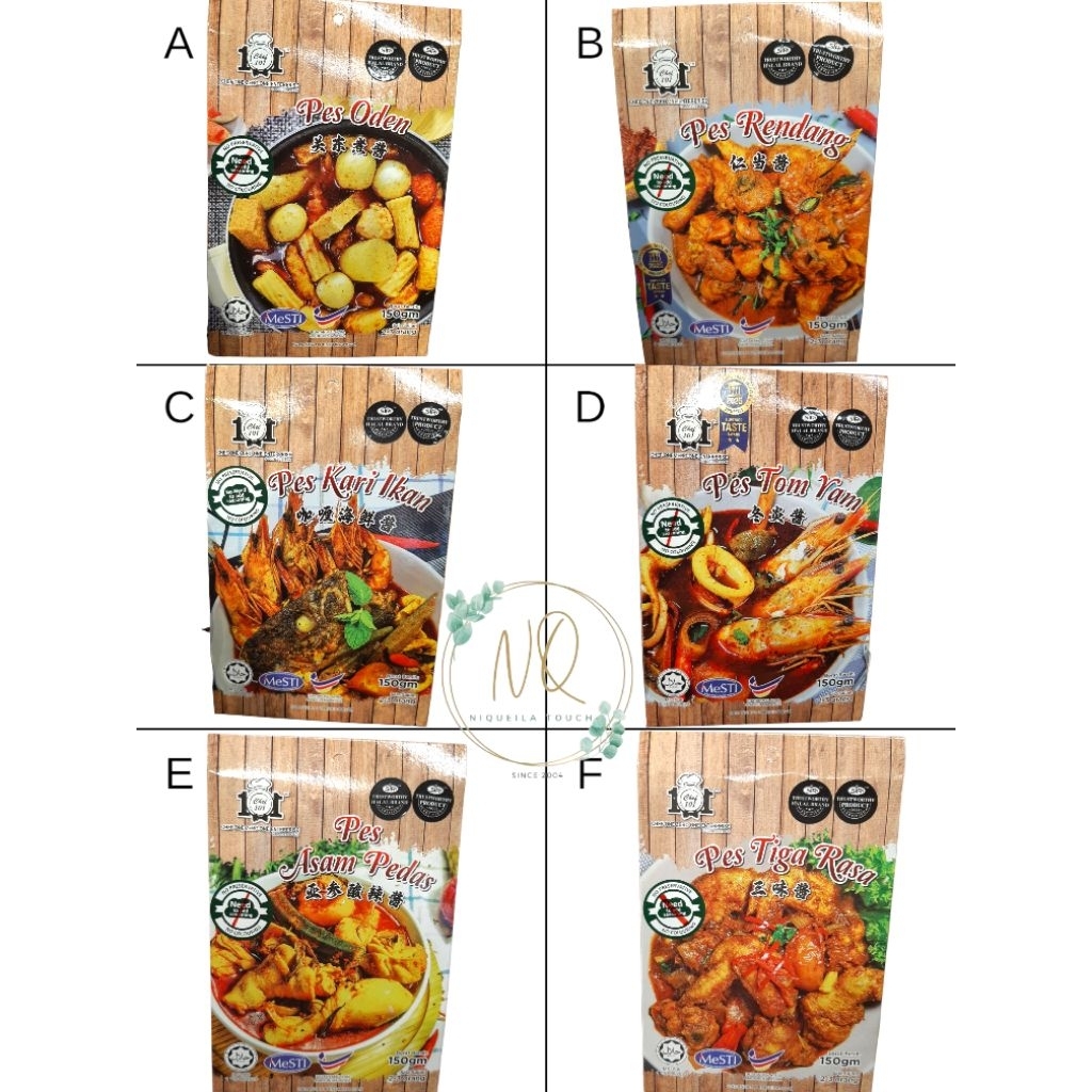 PES MASAKAN (ASAM PEDAS,ODEN,RENDANG,KARI IKAN,TOMYAM,TIGA RASA)150g ...