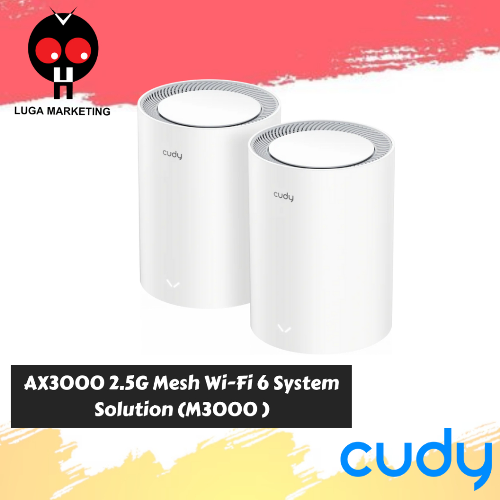Cudy AX3000 2.5G Mesh WiFi Wi-Fi 6 System Solution M3000 (1/2 Pack ...
