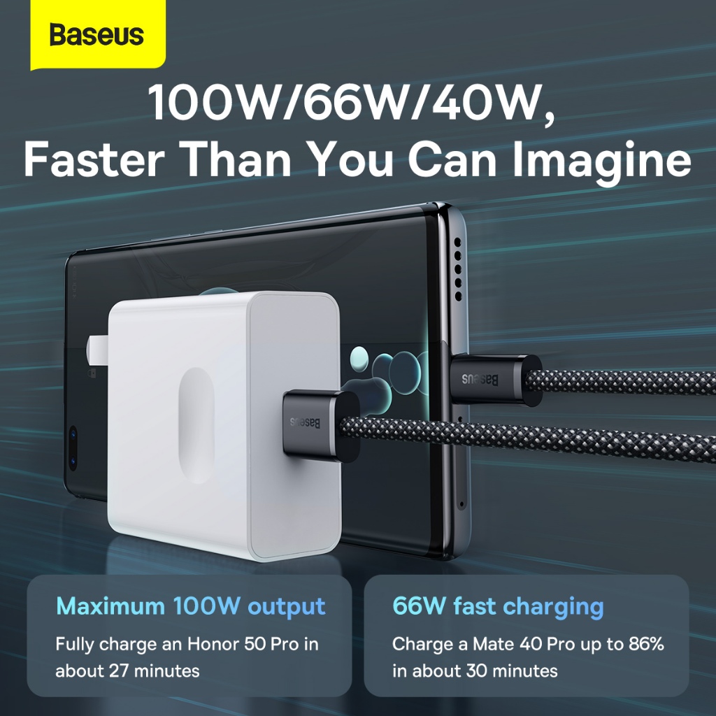 Baseus Dynamic Series Fast Charging Data Cable | 100W PD | 20W PD ...