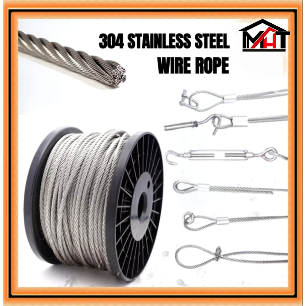 304 Stainless Steel Wire Rope 7x19 Structure Rope (Sell By Meter ...