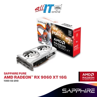 SAPPHIRE PURE AMD Radeon RX 9060 XT 16GB GDDR6 White Graphics Card | 11350-02-20G