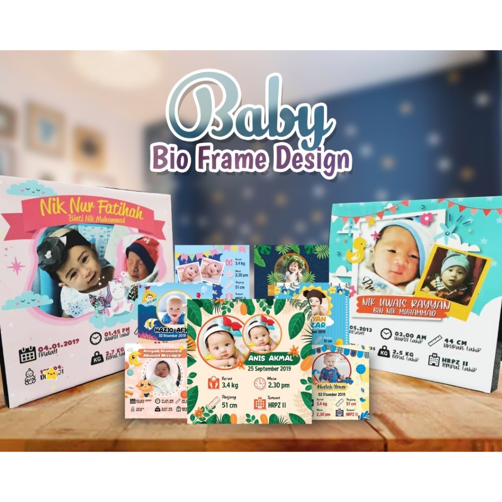 FRAME BABY BIO MATERIAL CANVAS PELBAGAI DESIGN TERKINI 2025 (PELBAGAI ...