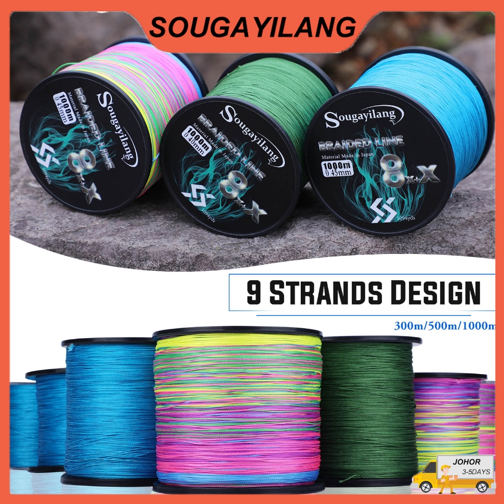 🔥Malaysia Strong fishing line 300M 500M 1000M PE 8+X Stands braided ...
