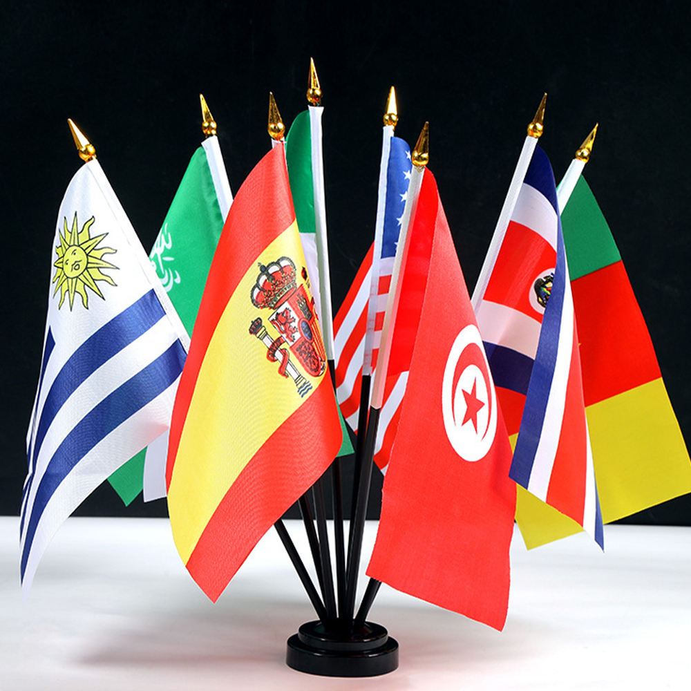 2pcs Flags of Asian Countries Desktop Flag Desk Flag Car Ornament ...