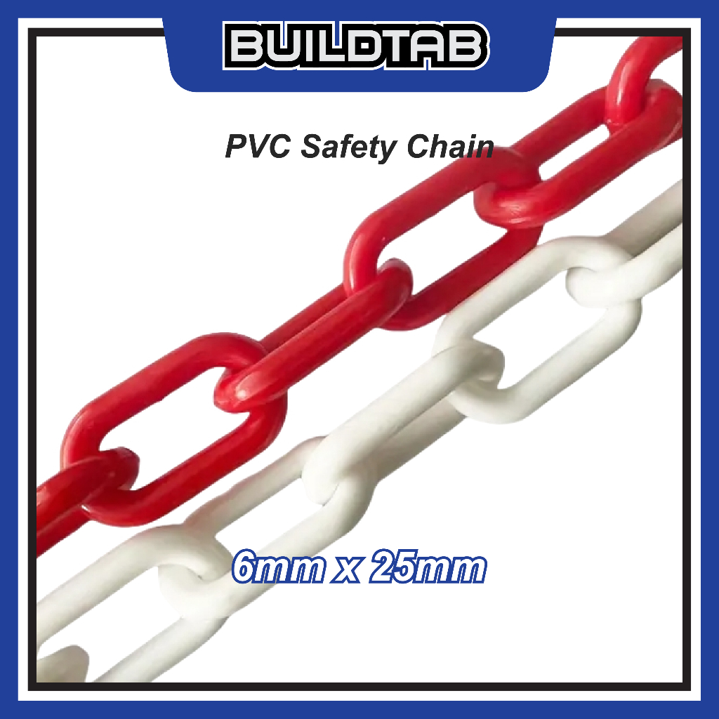 Stok Tersedia Rantai Plastik Keselamatan PVC Plastic Chain Red White ...