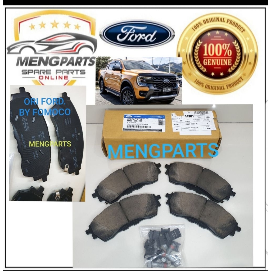 ORIGINAL FORD RANGER RAPTOR T10 2022Y> FRONT DISC BRAKE PAD MB3Z-2001D ...