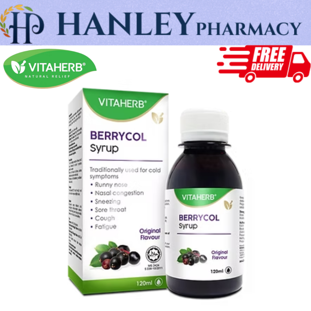 VITAHERB BERRYCOL SYRUP ORIGINAL120ML(BLACK ELDERBERRY EXTRACT FOR KID ...
