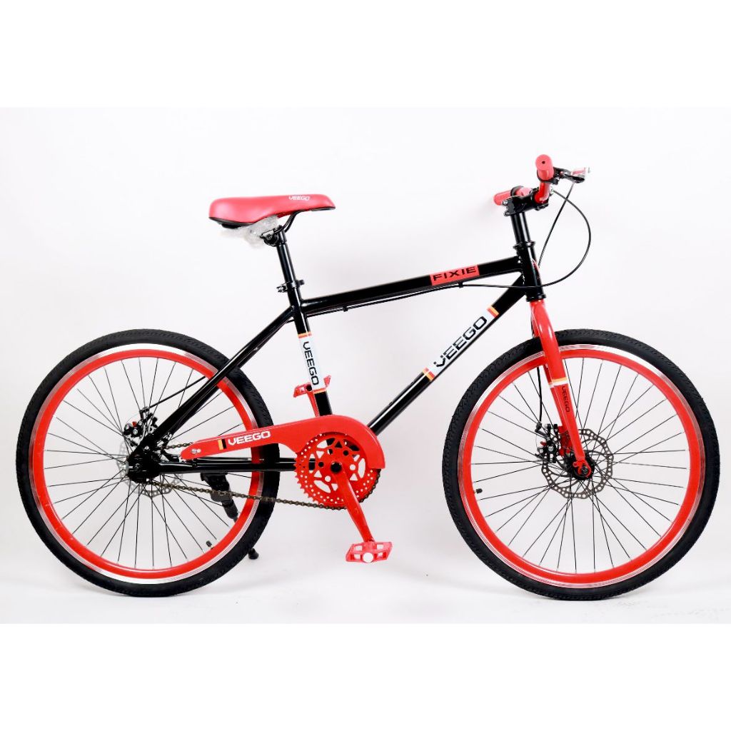 READY STOCK 20' 24' 700C VEEGO DISC BRAKES FIXIE BICYCLE