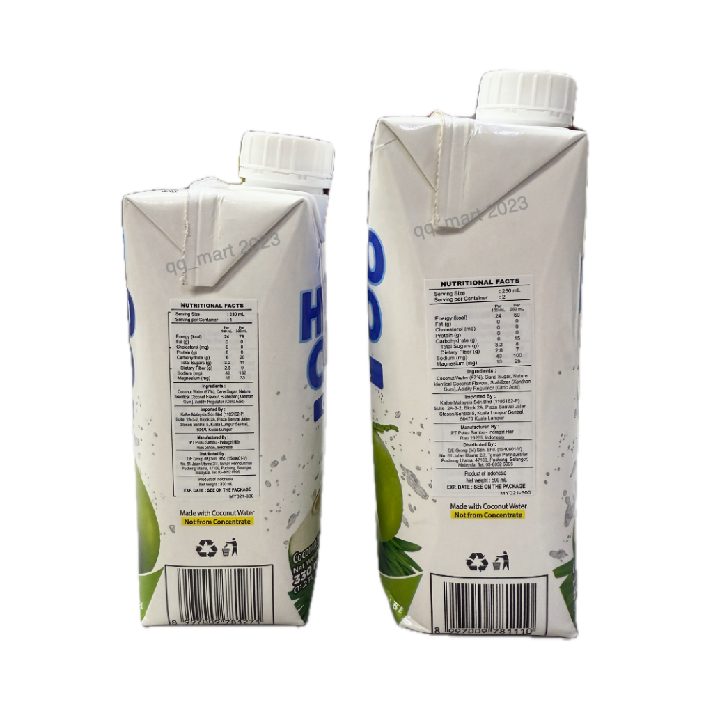 Hydro Coco Air Kelapa Original 330/500ml Made from Real & Natural ...
