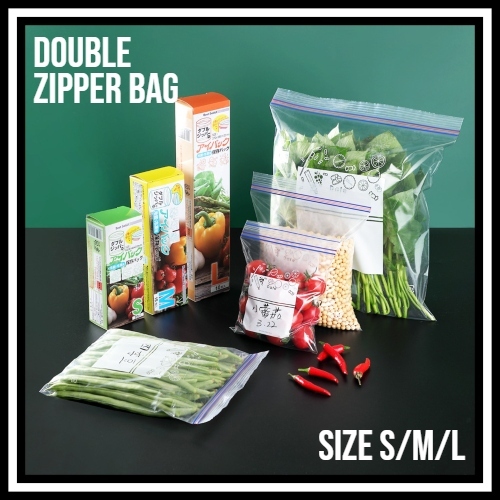 [RAFF] Food Freezer Zip Lock Bag Transparent Resealable Storage Zipper ...