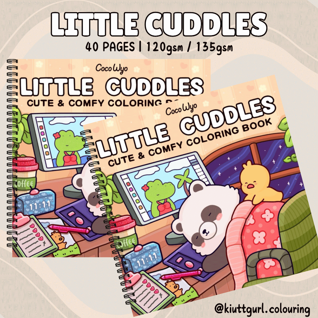 LITTLE CUDDLE By Coco Wyo Coloring Books 40pages | Shopee Malaysia