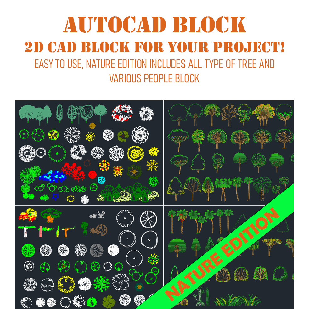 AUTOCAD BLOCK / MODEL FOR YOUR PROJECT (NATURE & PEOPLE EDITION ...