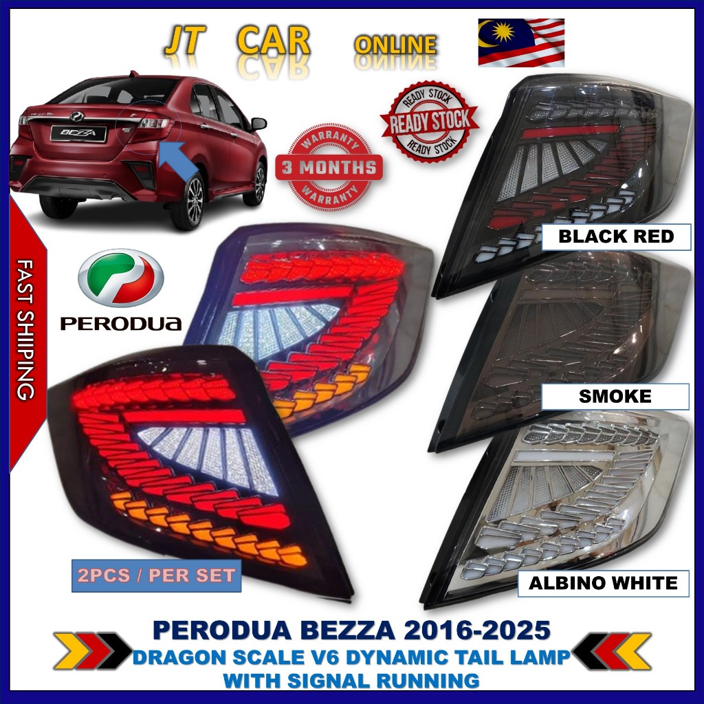 Perodua Bezza 2016 - 2025 Dragon Scale V6 Dynamic Tail Lamp With Signal ...