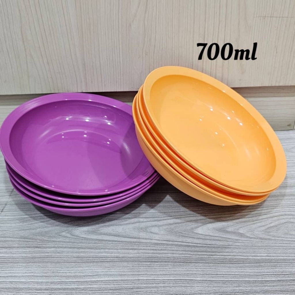 Tupperware Plate O Bowl (4 PCS) 700ml Oren / Unggu | Shopee Malaysia