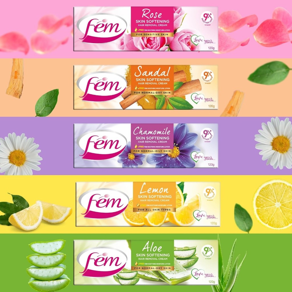 Fem Hair Removal Cream 120g Soothing Moisture Lotion, for Women, Oily ...